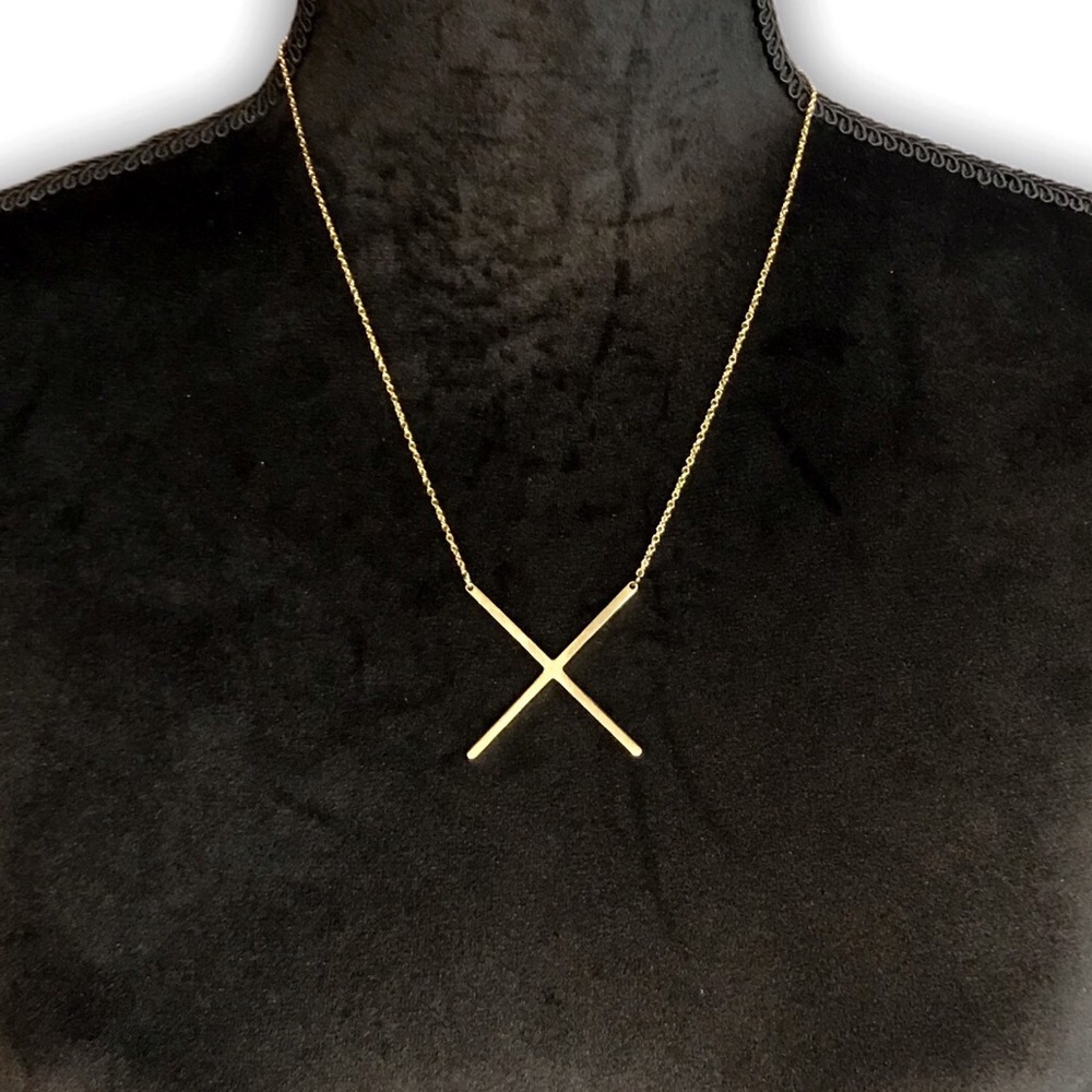 Gold Initial Pendant Necklace Letters A-Z